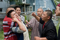 Bee Vang and Hmong gang members Jerry Lee, Elvis Thao, Sonny Vue and Doua Moua in "Gran Torino."