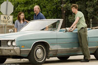 Kristen Stewart as Martine, William Hurt as Brett and Eddie Redmayne as Gordy in "The Yellow Handkerchief."