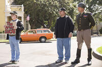Kevin Farley as Michael Malone (middle) and Kelsey Grammer as Gen. George Patton in "An American Carol."