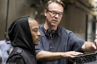 Tip ``T.I.'' Harris and director John Luessenhop on the set of "Takers."