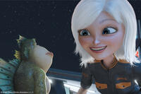 Will Arnett as The Missing Link and Reese Witherspoon as Ginormica in "Monsters Vs. Aliens."