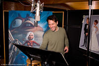 Paul Rudd on the set of "Monsters vs. Aliens: An IMAX 3D Experience."