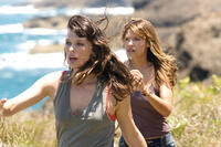 Milla Jovovich as Cydney and Kiele Sanchez as Gina in "A Perfect Getaway."