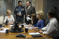 Katherine Heigl as Abby, Gerard Butler as Mike, Nick Searcy as Stuart, Bree Turner as Joy, Cheryl Hines as Georgia and John Michael Higgins as Larry in "The Ugly Truth."