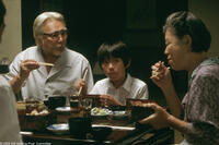 Yoshio Harada as Kyohei, Shohei Tanaka as Yukari's son and Kirin Kiki as Toshiko in "Still Walking."