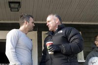 Mark Ruffalo and director Brian Goodman on the set of  "What Doesn't Kill You."