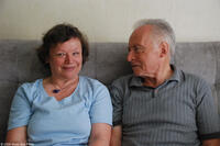 Ursula Werner as Inge and Horst Westphal as Karl in "Cloud 9."