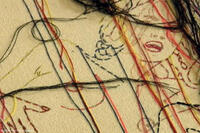 Art by Ghada Amer in "Our City Dreams."