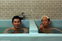 Masahiro Motoki as Daigo Kobayashi and Takashi Sasano as Shokichi Hirata in "Okuribito."