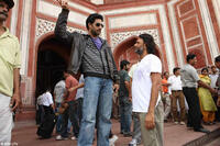On the set of "Delhi 6."