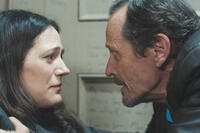 Lisa Houle as Sydney Briar and Stephen McHattie as Grant Mazzy in "Pontypool."