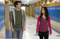 Gaelan Connell as Will and Vanessa Hudgens as Sa5m in "Bandslam."