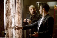 John Travolta as Charlie Wax and Jonathan Rhys Meyers as James Reese in "From Paris With Love."