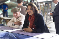 Director Mira Nair on the set of "Amelia."