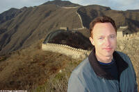 Filmmaker Roger Nygard at the Great Wall of China in "The Nature of Existence."