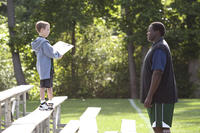 Jae Head as S.J. and Quinton Aaron as Michael Oher in "The Blind Side."
