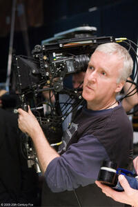 Writer-director James Cameron on the set of "Avatar."