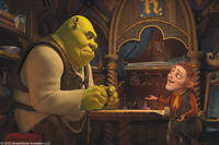 Shrek and Rumpelstiltskin in "Shrek Forever After."