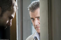 Shawn Roberts as Burnham and Mel Gibson as Thomas Craven in "Edge of Darkness."