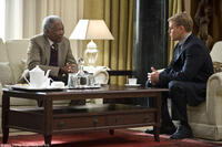 Morgan Freeman as Nelson Mandela and Matt Damon as Francois Pienaar in "Invictus."