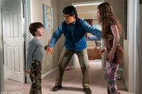 Will Shadley as Ian, Jackie Chan as Bob Ho and Madeline Carroll as Farren in "The Spy Next Door."