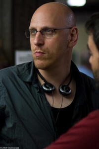 Director Oren Moverman on the set of "The Messenger."