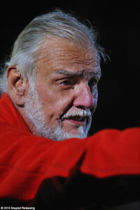 Filmmaker George A. Romero on the set of "Survival of the Dead."