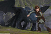 A scene from the film "How to Train Your Dragon."