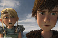 Astrid and Hiccup in "How to Train Your Dragon."