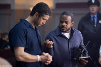 Gerard Butler and director F. Gary Gray on the set of "Law Abiding Citizen."