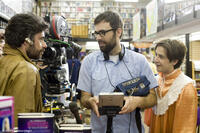 Jemaine Clement, filmmaker Jared Hess and Michael Angarano on the set of "Gentlemen Broncos."