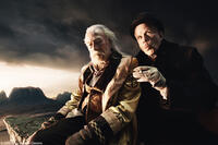Christopher Plummer as Dr. Parnassus and Tom Waits as Mr. Nick in "The Imaginarium of Doctor Parnassus."