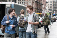 Tate Ellington as Aidan and Robert Pattinson as Tyler in "Remember Me."