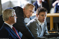 Director Niels Arden Oplev and Michael Nyqvist (right) on the set of "The Girl With the Dragon Tattoo."