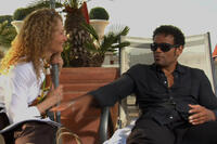 Bonnie Loren as Naomi and Mario Van Peebles as Billy Rust in ``Tied To a Chair.''