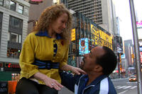 Bonnie Loren as Naomi and Robert Gossett as Det. Peter Farrell in ``Tied to a Chair.''