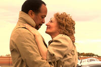 Robert Gossett as Det. Peter Farrell and Bonnie Loren as Naomi in ``Tied to a Chair.''