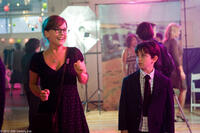 Rachael Harris as Susan Heffley and Zachary Gordon as Greg in "Diary of a Wimpy Kid."