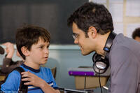 Zachary Gordon and director Thor Freudenthal on the set of "Diary of a Wimpy Kid."