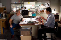 Harrison Ford as Dr. Robert Stonehill and Brendan Fraser as John Crowley in "Extraordinary Measures."