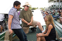 Gerard Butler, director Andy Tennant and Jennifer Aniston on the set of "The Bounty Hunter."