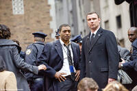Chiwetel Ejiofor as Peabody and Liev Schreiber as Ted Winter in "Salt."