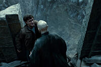 Daniel Radcliffe as Harry Potter and Ralph Fiennes as Lord Vodlemort in "Harry Potter and the Deathly Hallows: Part 2."