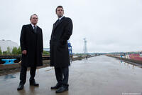 Tommy Lee Jones as Gene McClary and Ben Affleck as Bobby Walker in "The Company Men."