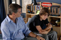 Pierce Brosnan as Allen Brewer and Johnny Simmons as Ryan in "The Greatest."