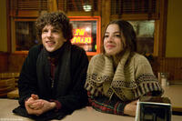 Jesse Eisenberg as Cheston and Olivia Thirlby as Cheston's girlfriend in "Solitary Man."