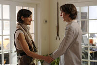Katie Holmes as Mary and Paul Dano as Louis in "The Extra Man."