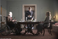 Christopher Lee as Alfred Rhinegold, Simon McBurney as Robert Friegn and Joanna Lumley as Alfreda Rhinegold in "Boogie Woogie."