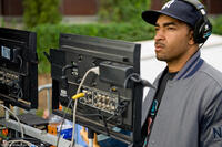 Director Erik White on the set of "Lottery Ticket."