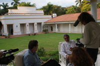 Director Oliver Stone and Fernando Lugo, president of Paraguay, in "South of the Border."